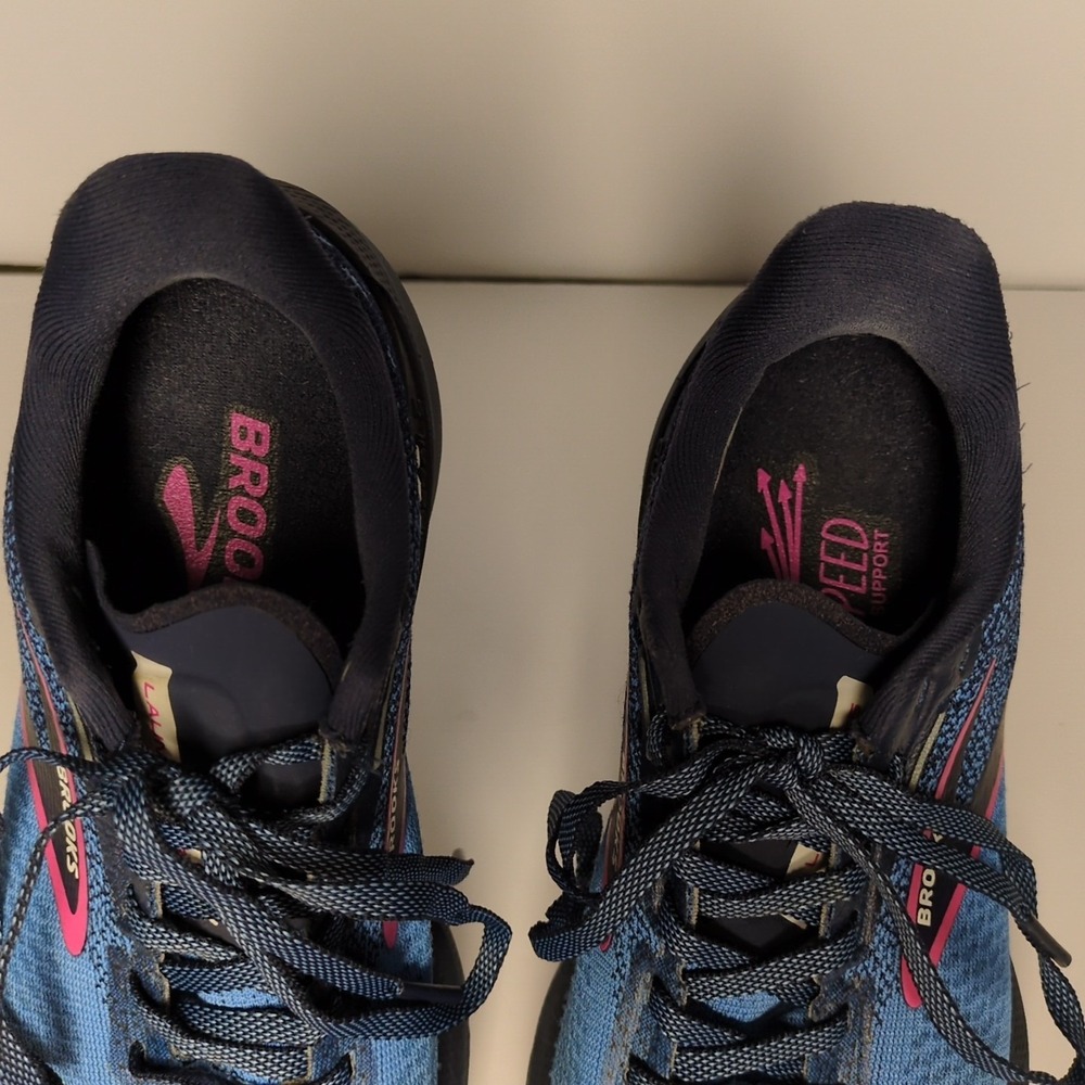 Brooks Launch GTS 10 SZ 7 Women's Running Shoes Peacoat/Marina‎ Blue/Pink - Picture 4 of 8